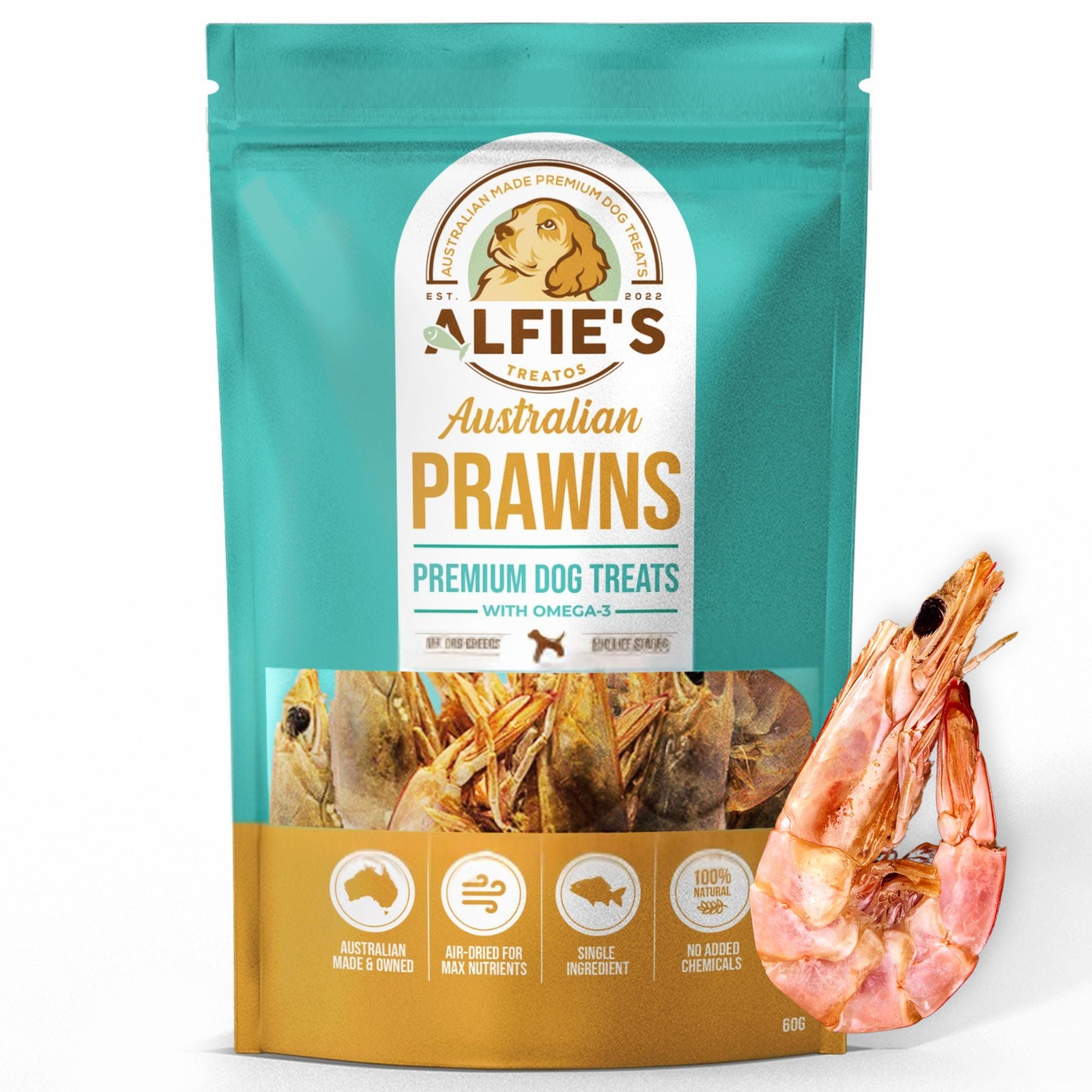 Australian Wild Caught Shrimp Prawn Dog Treats