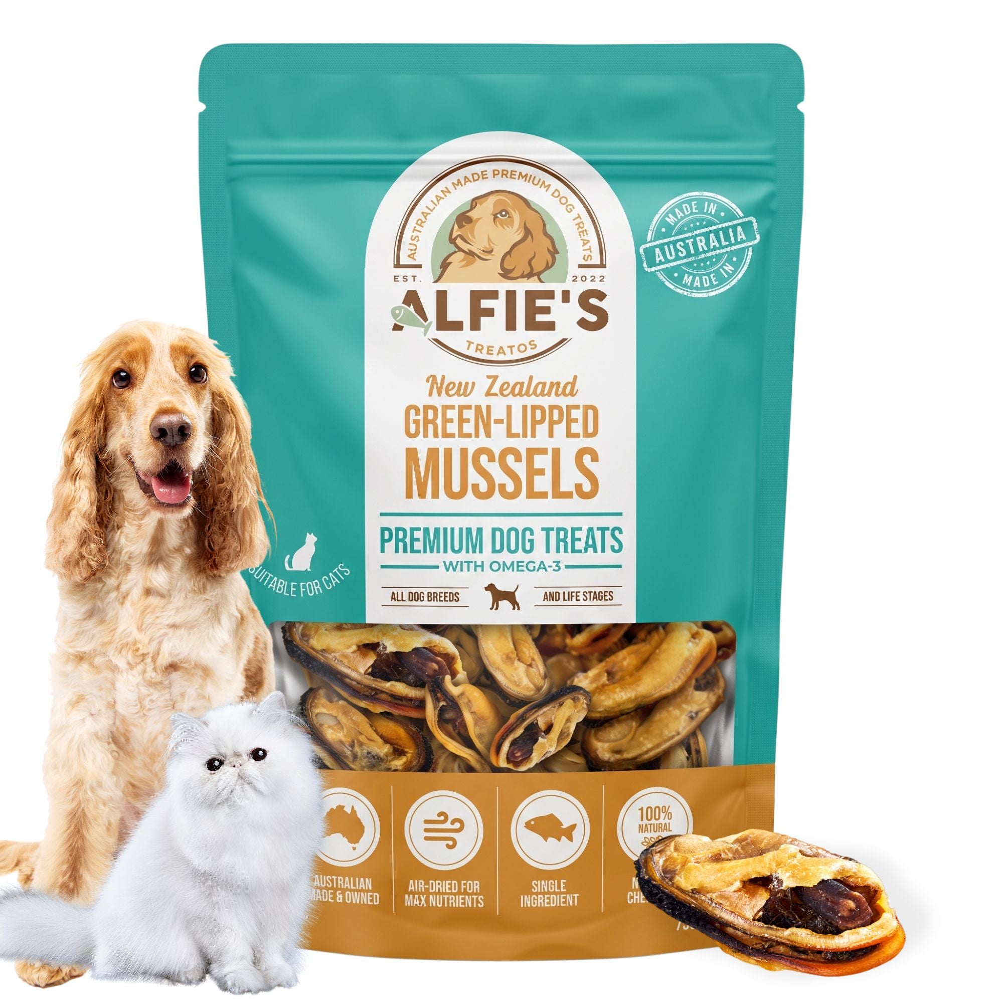 New Zealand Green Lipped Mussel Treats for Dogs & Cats